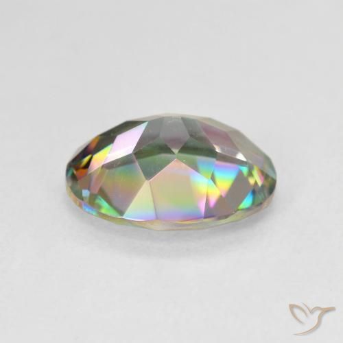 9,17 ctw natürlicher Mehrfarbig Mystischer Quarz, Oval, VVS