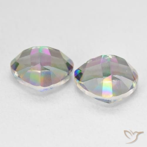 3.39 ct natürliche Mehrfarbig Mystischer Quarz-Edelsteine, Trillion, VVS