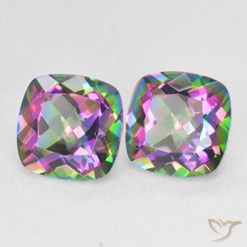 2.76 ct natürliche Mehrfarbig Mystischer Quarz-Edelsteine, Kissen, VVS