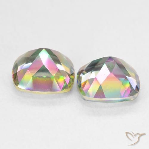 2.79 ct natürliche Mehrfarbig Mystischer Quarz-Edelsteine, Kissen, VVS