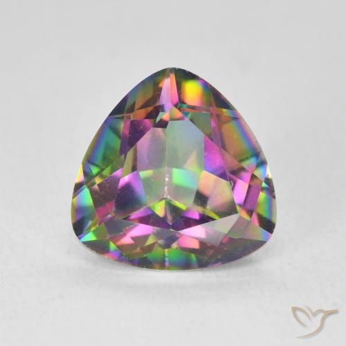 2.62ct Natürlicher Mehrfarbig Mystischer Quarz, Trillion, VS