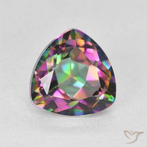1.75ct Natürlicher Mehrfarbig Mystischer Quarz, Trillion, VS