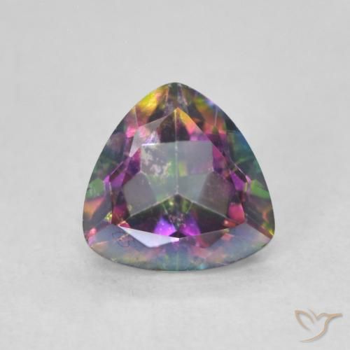 0.74ct Natürlicher Mehrfarbig Mystischer Quarz, Trillion, VS