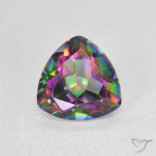 1.07ct Natürlicher Mehrfarbig Mystischer Quarz, Trillion, VVS