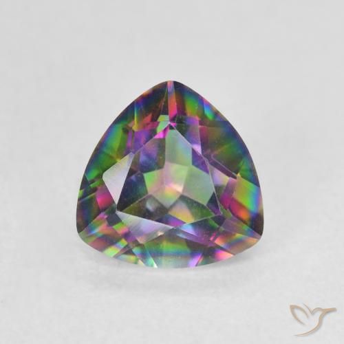 1.15ct Natürlicher Mehrfarbig Mystischer Quarz, Trillion, VVS