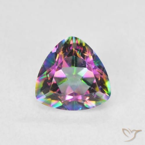 0.75ct Natürlicher Mehrfarbig Mystischer Quarz, Trillion, VVS