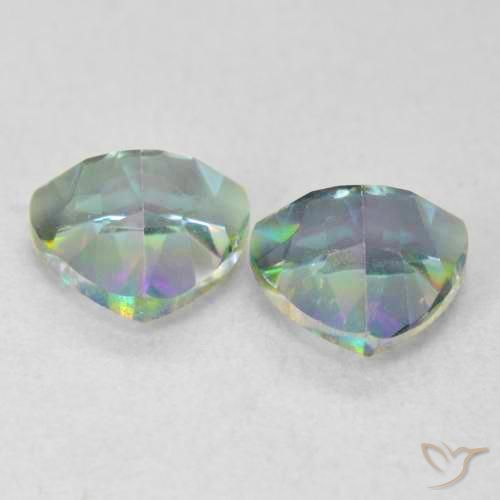1.48 ct natürliche Mehrfarbig Mystischer Quarz-Edelsteine, Trillion, VVS