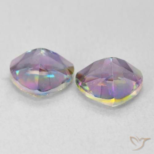 1.40 ct natürliche Mehrfarbig Mystischer Quarz-Edelsteine, Trillion, VVS