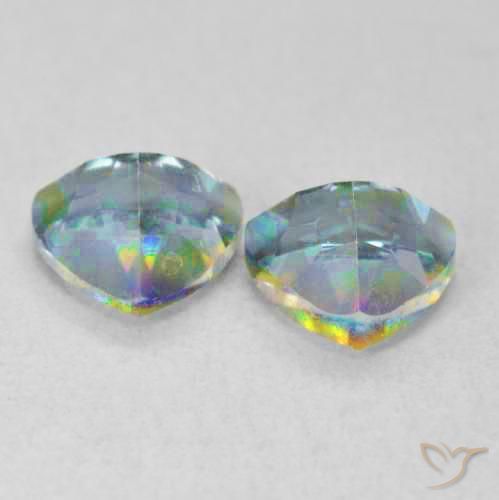 1.49 ct natürliche Mehrfarbig Mystischer Quarz-Edelsteine, Trillion, VVS
