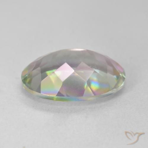 5,17 ctw natürlicher mehrfarbiger Mystik-Quarz, Oval Schliff, VS