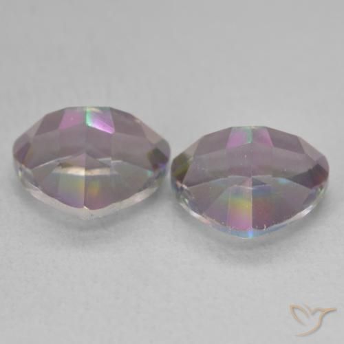 3.34 ct natürliche Mehrfarbig Mystischer Quarz-Edelsteine, Trillion, VVS