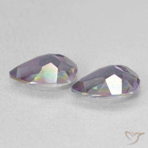 1.22 ct natürliche Mehrfarbig Mystischer Quarz-Edelsteine, Birnenform, VVS-VS