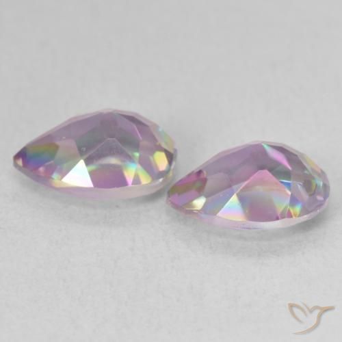 2.19 ct natürliche Mehrfarbig Mystischer Quarz-Edelsteine, Birnenform, VVS