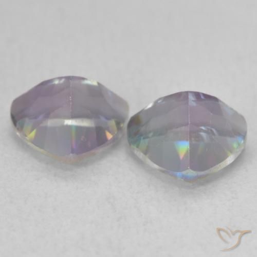 1.42 ct natürliche Mehrfarbig Mystischer Quarz-Edelsteine, Trillion, VVS