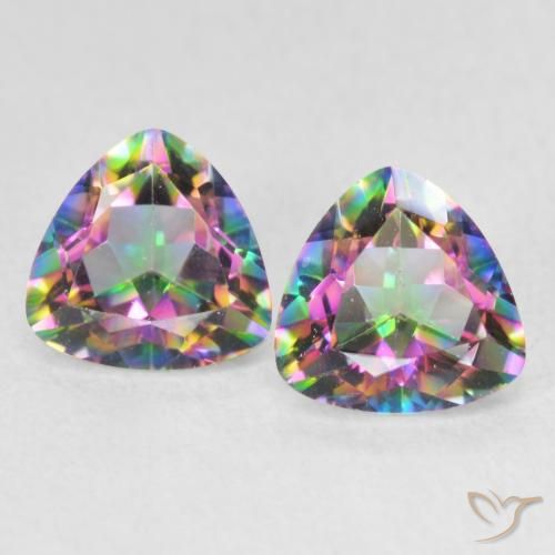 1.48ctw Natürlicher Mehrfarbig Mystischer Quarz, Trillion, VVS-VS