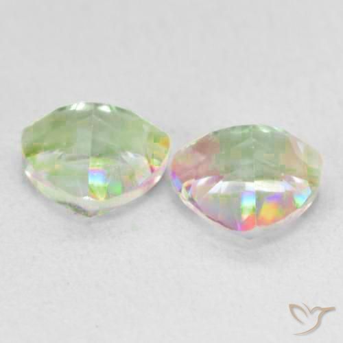 1.48 ct natürliche Mehrfarbig Mystischer Quarz-Edelsteine, Trillion, VVS-VS