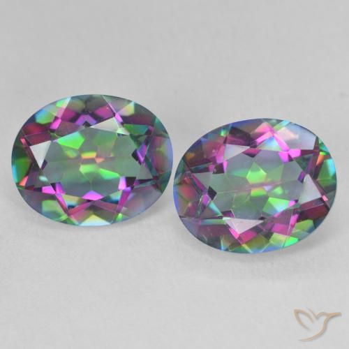 6.90ctw Natürlicher Mehrfarbig Mystischer Quarz, Oval, VVS-VS