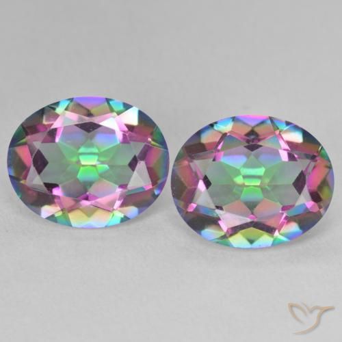 6.02ctw Natürlicher Mehrfarbig Mystischer Quarz, Oval, VVS-VS