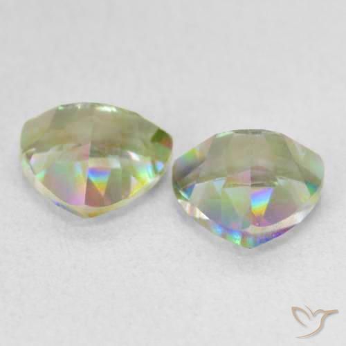 1.52 ct natürliche Mehrfarbig Mystischer Quarz-Edelsteine, Trillion, VVS-VS