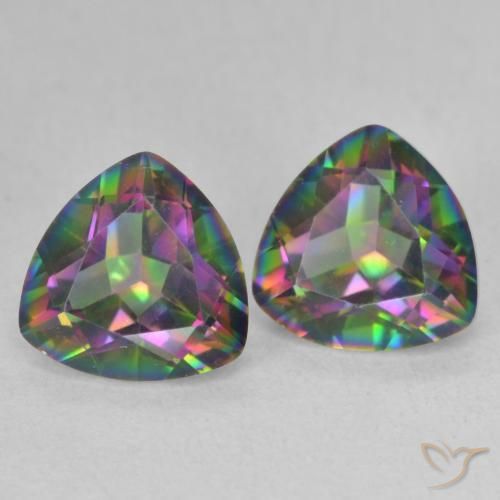 2.24 ct natürliche Mehrfarbig Mystischer Quarz-Edelsteine, Trillion, VVS