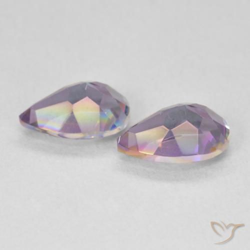 1.26 ct natürliche Mehrfarbig Mystischer Quarz-Edelsteine, Birnenform, VS