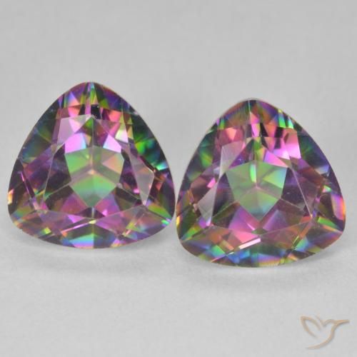 5.02ctw Natürlicher Mehrfarbig Mystischer Quarz, Trillion, VVS-VS