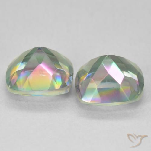 2.80 ct natürliche Mehrfarbig Mystischer Quarz-Edelsteine, Kissen, VVS