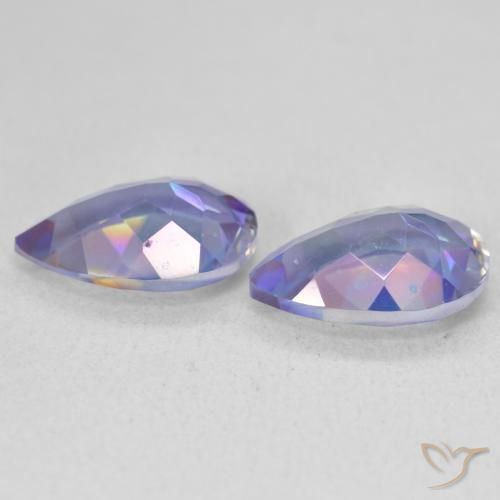 3.43 ct natürliche Mehrfarbig Mystischer Quarz-Edelsteine, Birnenform, VVS-VS