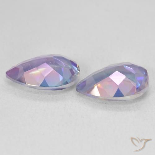 3.43 ct natürliche Mehrfarbig Mystischer Quarz-Edelsteine, Birnenform, VVS-VS