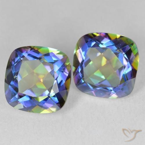 8.30 ct natürliche Mehrfarbig Mystischer Quarz-Edelsteine, Kissen, VVS
