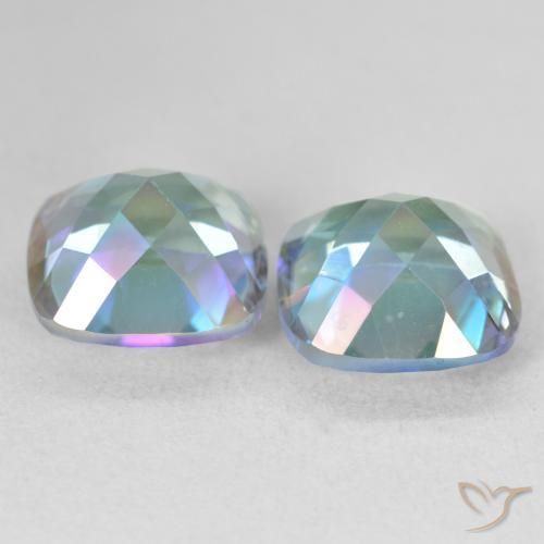 8.30 ct natürliche Mehrfarbig Mystischer Quarz-Edelsteine, Kissen, VVS