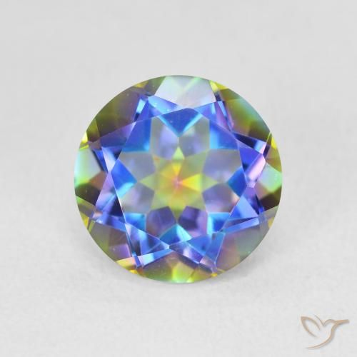 3.67ct Natürlicher Mehrfarbig Mystischer Quarz, Runden, VVS-VS