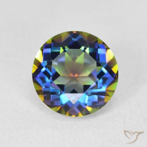 2.08ct Natürlicher Mehrfarbig Mystischer Quarz, Runden, VVS