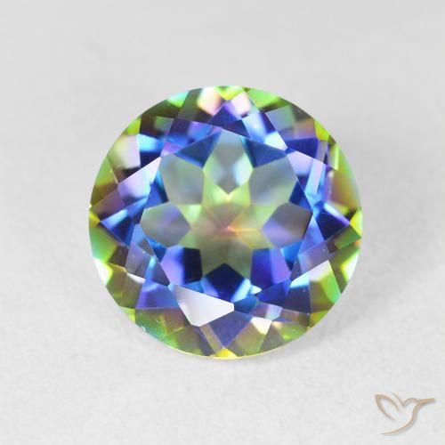 3.62ct Natürlicher Mehrfarbig Mystischer Quarz, Runden, VVS