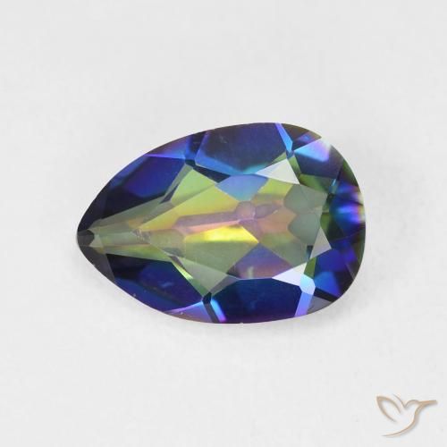 2.33ct Natürlicher Mehrfarbig Mystischer Quarz, Birnenform, VVS