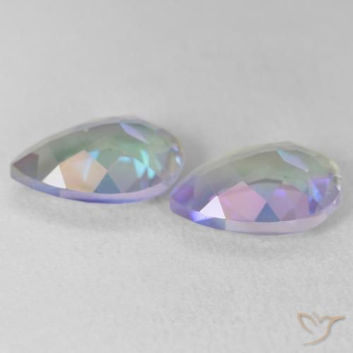 3.68 ct natürliche Mehrfarbig Mystischer Quarz-Edelsteine, Birnenform, VVS-VS
