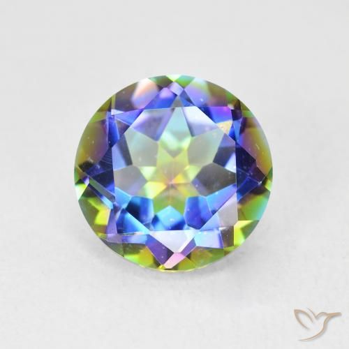 3.56ct Natürlicher Mehrfarbig Mystischer Quarz, Runden, VVS-VS