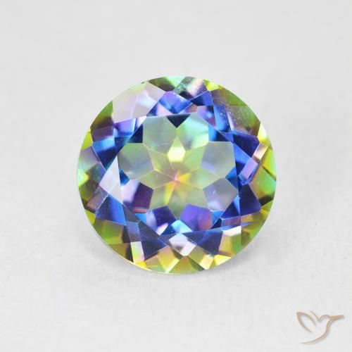 3.58ct Natürlicher Mehrfarbig Mystischer Quarz, Runden, VVS-VS