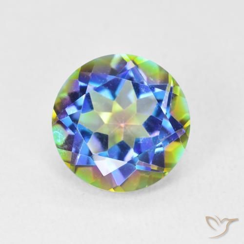 3.56ct Natürlicher Mehrfarbig Mystischer Quarz, Runden, VVS-VS