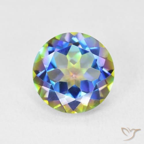 3.47ct Natürlicher Mehrfarbig Mystischer Quarz, Runden, VVS-VS