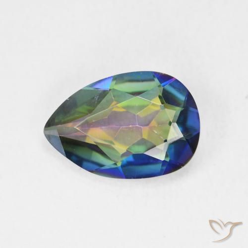 2.30ct Natürlicher Mehrfarbig Mystischer Quarz, Birnenform, VVS-VS