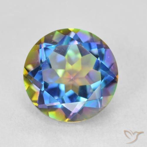 3.65ct Natürlicher Mehrfarbig Mystischer Quarz, Runden, VVS
