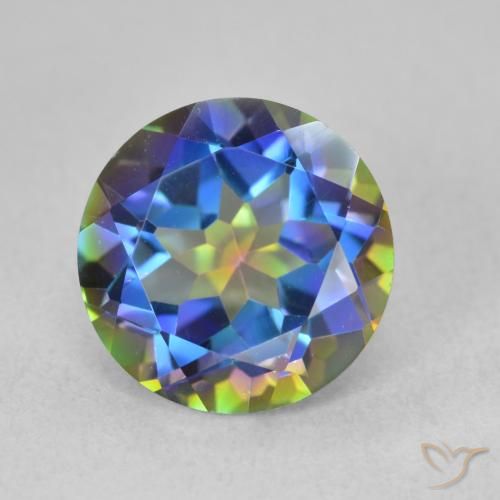 3.40ct Natürlicher Mehrfarbig Mystischer Quarz, Runden, VVS