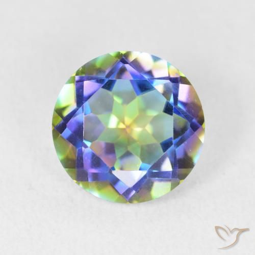 3.30ct Natürlicher Mehrfarbig Mystischer Quarz, Runden, VVS