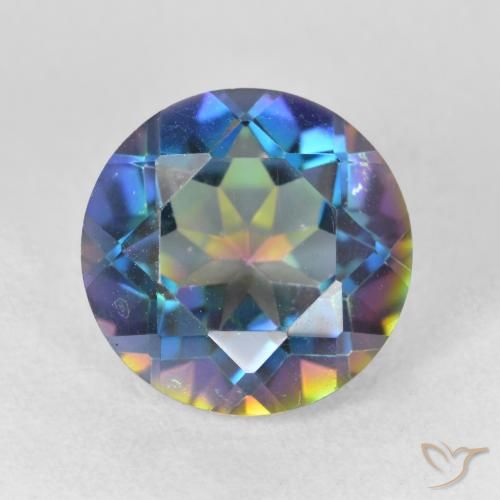 3.33ct Natürlicher Mehrfarbig Mystischer Quarz, Runden, VVS-VS