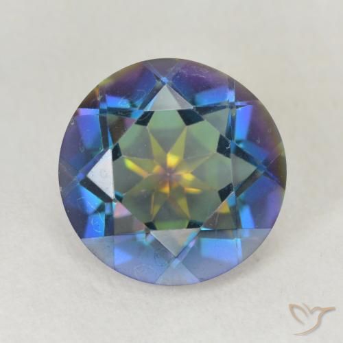 3.12ct Natürlicher Mehrfarbig Mystischer Quarz, Runden, VVS-VS