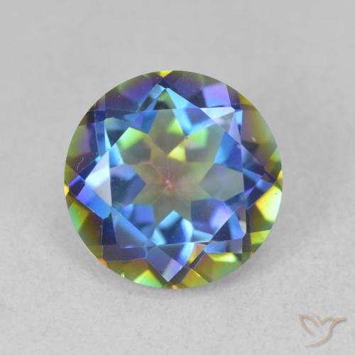 3.52ct Natürlicher Mehrfarbig Mystischer Quarz, Runden, VVS-VS