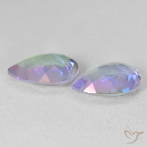 3.27 ct natürliche Mehrfarbig Mystischer Quarz-Edelsteine, Birnenform, VVS-VS