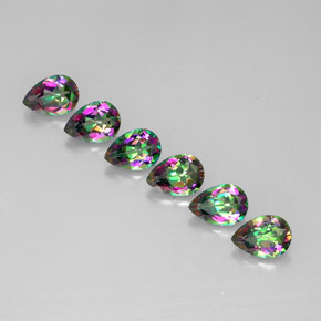  ct natürliche mehrfarbiger Mystik-Topas-Edelsteine, Birnenform, VS