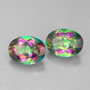  ct natürliche mehrfarbiger Mystik-Topas-Edelsteine, Oval Schliff, VS